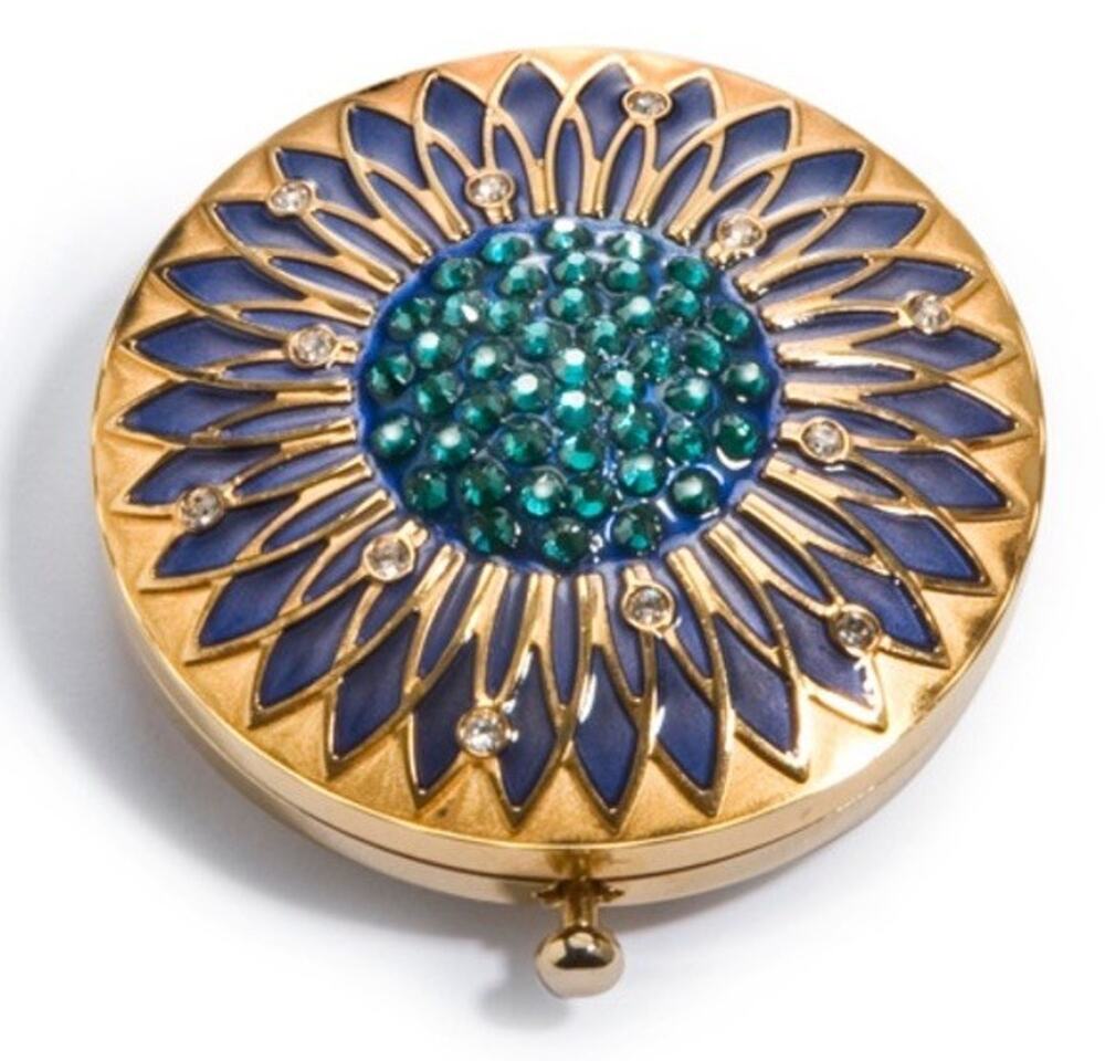 Estee Lauder Radiant Bloom Lucidity Powder Compact 06 Blue Gold Crystals 2010